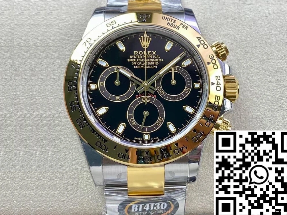 Yellow Rolex Factory Black Daytona M116503-0004 Dial BT Gold 0426